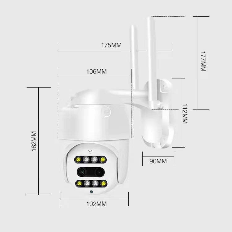 QX48 Pixels 1080P HD Wireless IP Camera, Support Motion Detection & Infrared Night Vision & TF Card(US Plug)