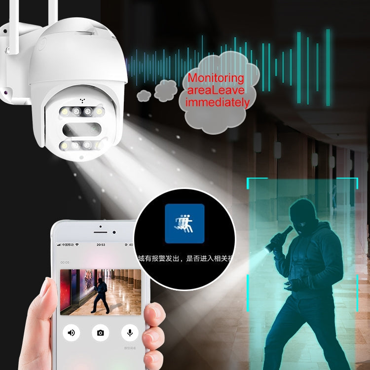QX48 Pixels 1080P HD Wireless IP Camera, Support Motion Detection & Infrared Night Vision & TF Card(EU Plug)