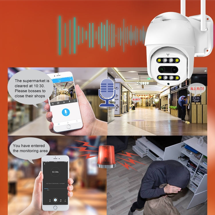 QX48 Pixels 1080P HD Wireless IP Camera, Support Motion Detection & Infrared Night Vision & TF Card(EU Plug)