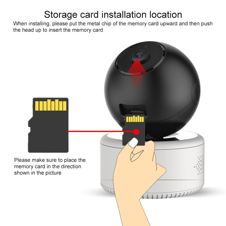 YT46 HD Wireless Indoor Network Shaking Head Camera, Support Motion Detection & Infrared Night Vision & Micro SD Card, US Plug