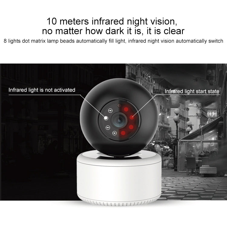 YT46 HD Wireless Indoor Network Shaking Head Camera, Support Motion Detection & Infrared Night Vision & Micro SD Card, EU Plug