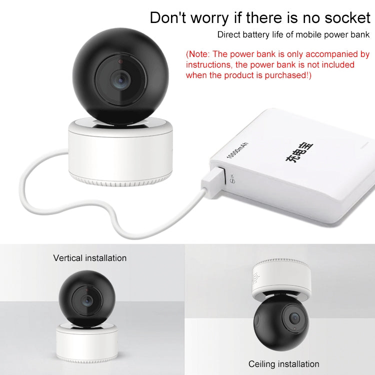 YT46 HD Wireless Indoor Network Shaking Head Camera, Support Motion Detection & Infrared Night Vision & Micro SD Card, UK Plug