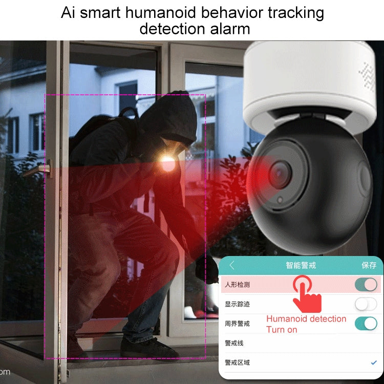 YT46 HD Wireless Indoor Network Shaking Head Camera, Support Motion Detection & Infrared Night Vision & Micro SD Card, UK Plug