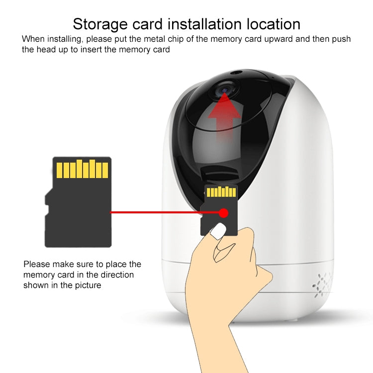 YT47 HD Wireless Indoor Network Shaking Head Camera, Support Motion Detection & Infrared Night Vision & Micro SD Card, EU Plug