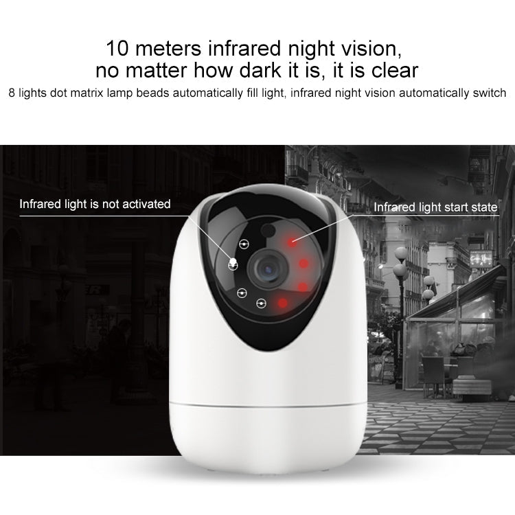 YT47 HD Wireless Indoor Network Shaking Head Camera, Support Motion Detection & Infrared Night Vision & Micro SD Card, EU Plug