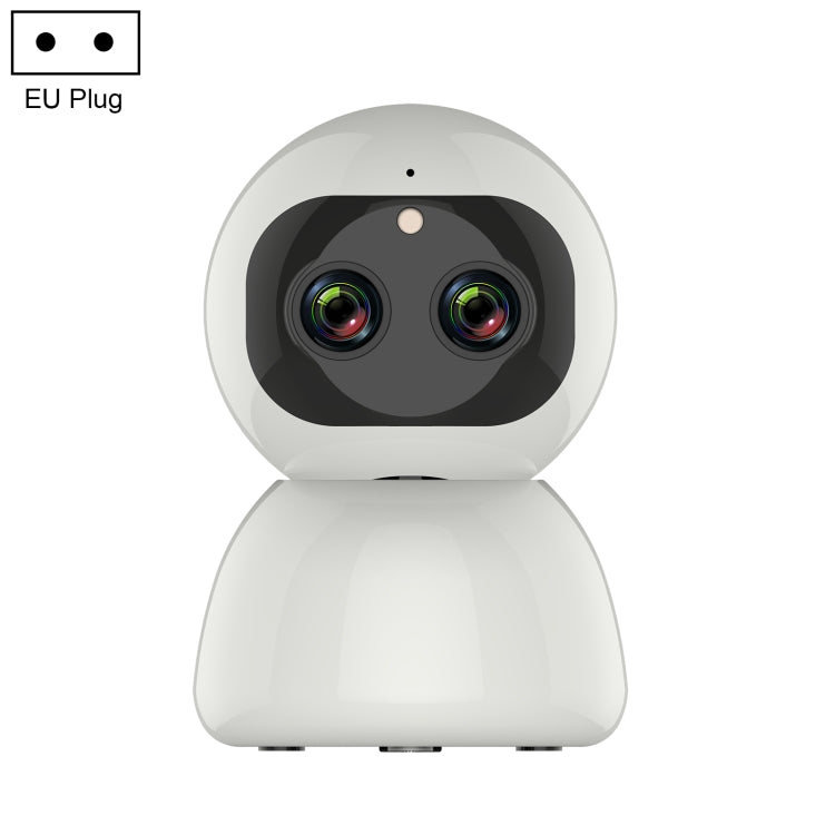 YT48 HD Wireless Indoor Network Shaking Head Binocular Camera, Support Motion Detection & Infrared Night Vision & Micro SD Card, EU Plug