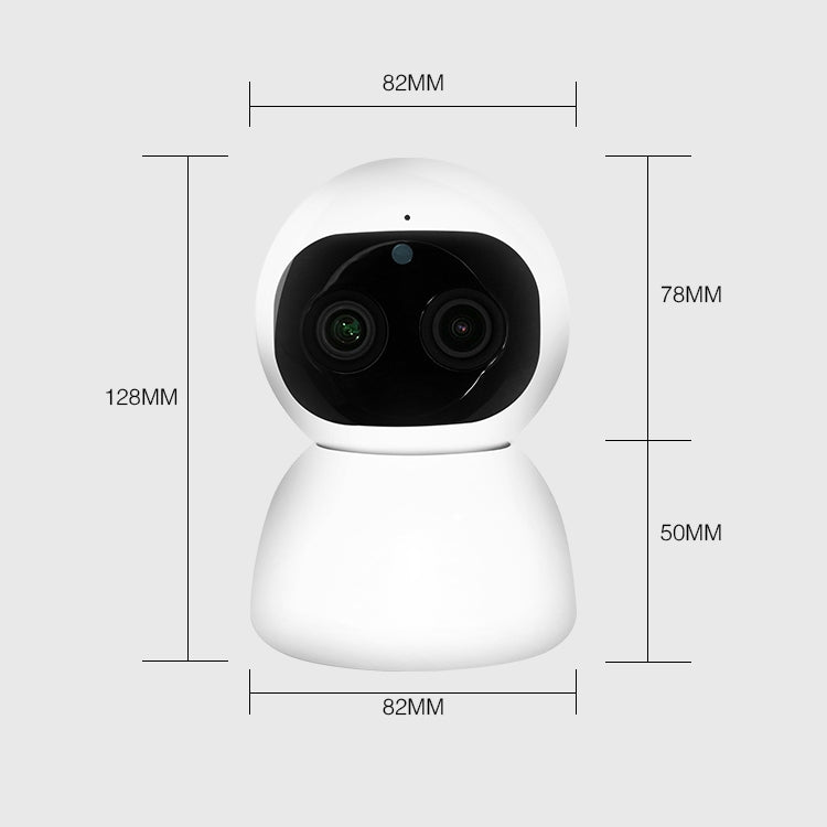 YT48 HD Wireless Indoor Network Shaking Head Binocular Camera, Support Motion Detection & Infrared Night Vision & Micro SD Card, US Plug