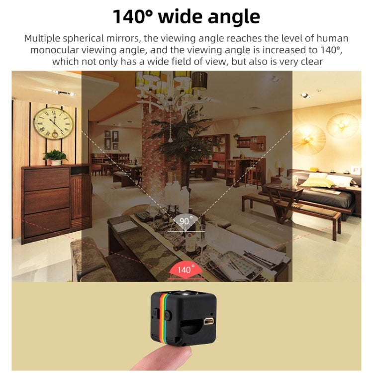 SQ11 Mini DV HD 1080P 6 LEDs Sport Recorder Camera with Holder, Support Monitor Detection & IR Night Vision & TF Card (Blue)