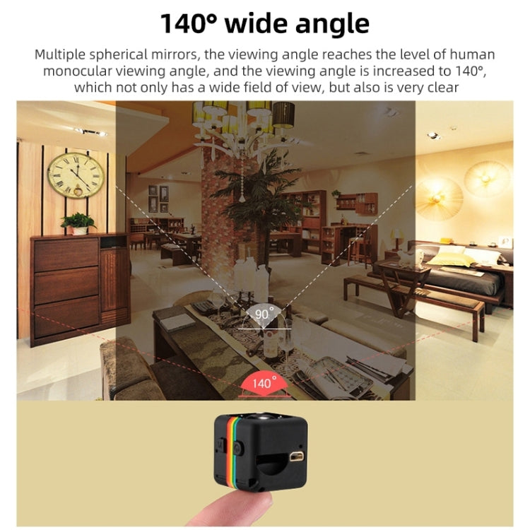 SQ11 Mini DV HD 480P 6 LEDs Sport Recorder Camera with Holder, Support Monitor Detection & IR Night Vision & TF Card (Blue)
