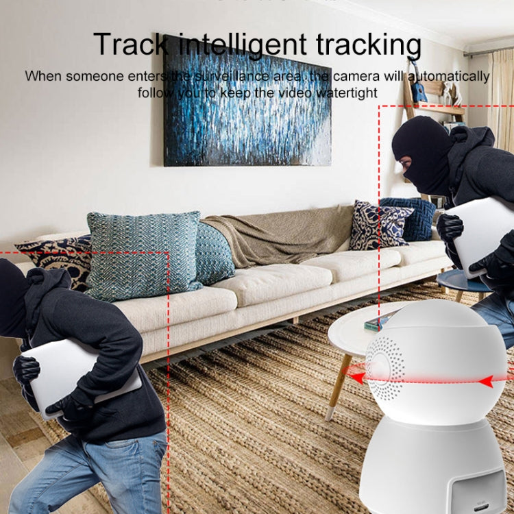 ZAS-5G01 1080P Home 5G WiFi Dual-band Panoramic Camera with 64GB TF Card, Support IR Night Vision & AP Hot Spot & Designated Alarm Area, EU Plug