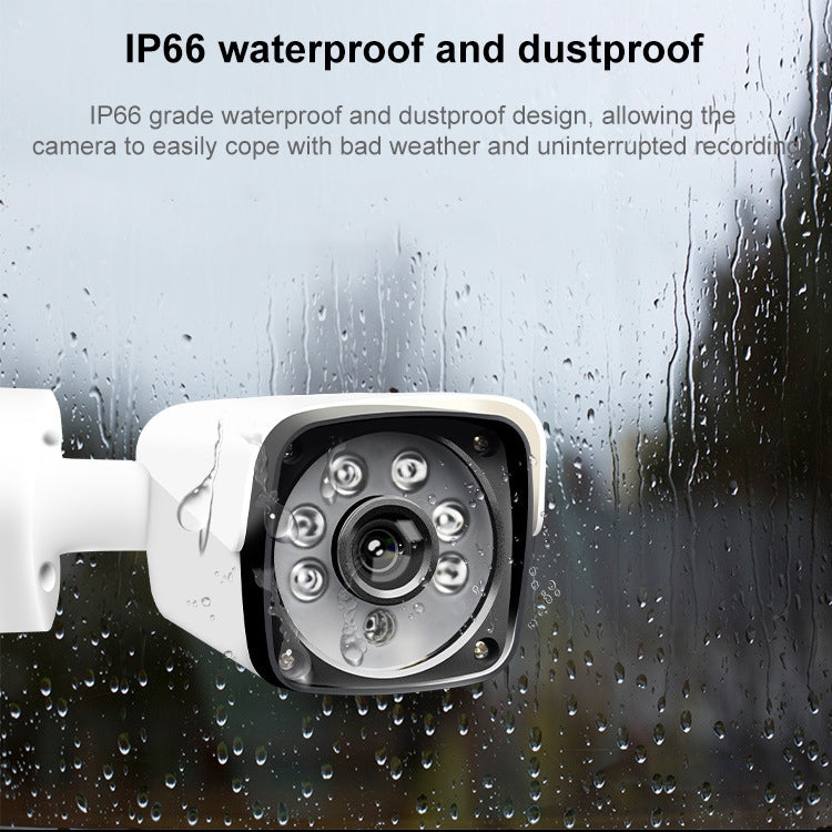 A8B3 / Kit 8CH 1080N Surveillance DVR System and 720P 1.0MP HD Weatherproof Bullet Camera, Support Infrared Night Vision & P2P & Phone Remote Monitor(White)