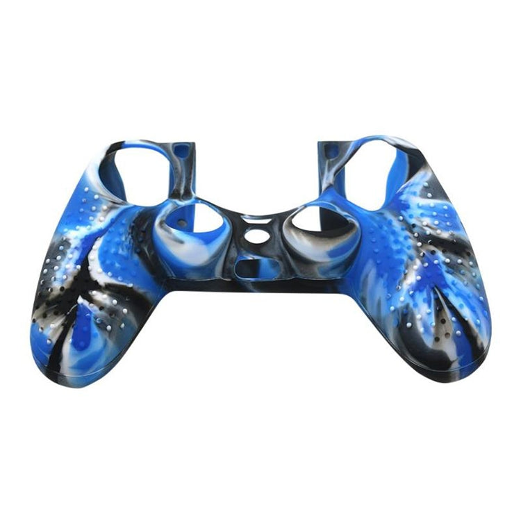 Non-slip Silicone Protective Case for Sony PS4(Black Blue)