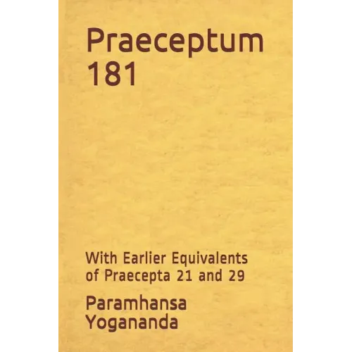 Praeceptum 181: With Earlier Equivalents of Praecepta 21 and 29