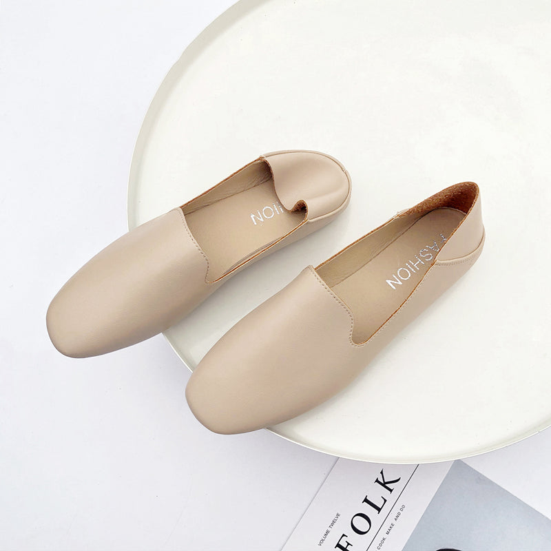 2021 new pattern Doug shoes female Korean version Two wear Versatile fairy Flat bottom Square head Single shoes Ladle shoes Academic atmosphere Lazy shoes