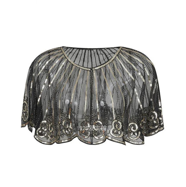 1920 Gatsby Style Evening Banquet Sequinned Shawl