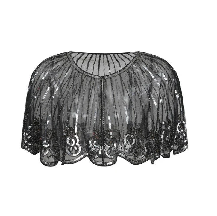 1920 Gatsby Style Evening Banquet Sequinned Shawl