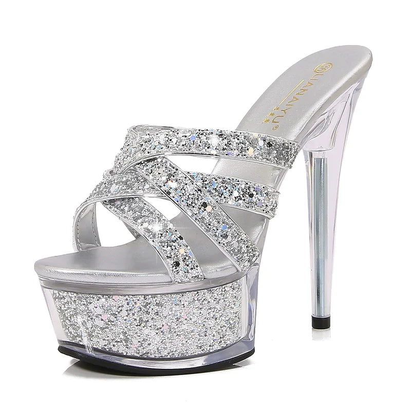 Night Show Model Catwalk Sequined Stilettos
