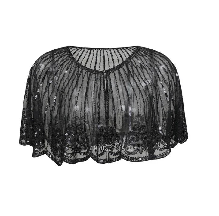 1920 Gatsby Style Evening Banquet Sequinned Shawl
