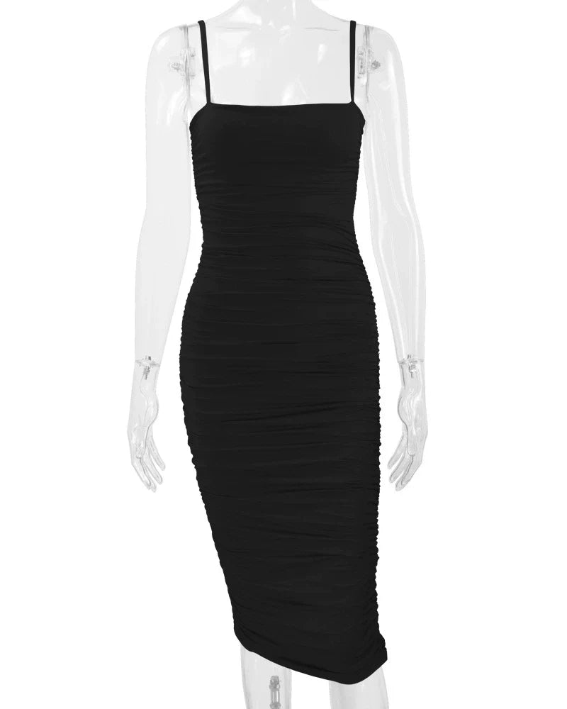 Lady's Sexy Slim Fit Sleeveless Tube Top Dress Long