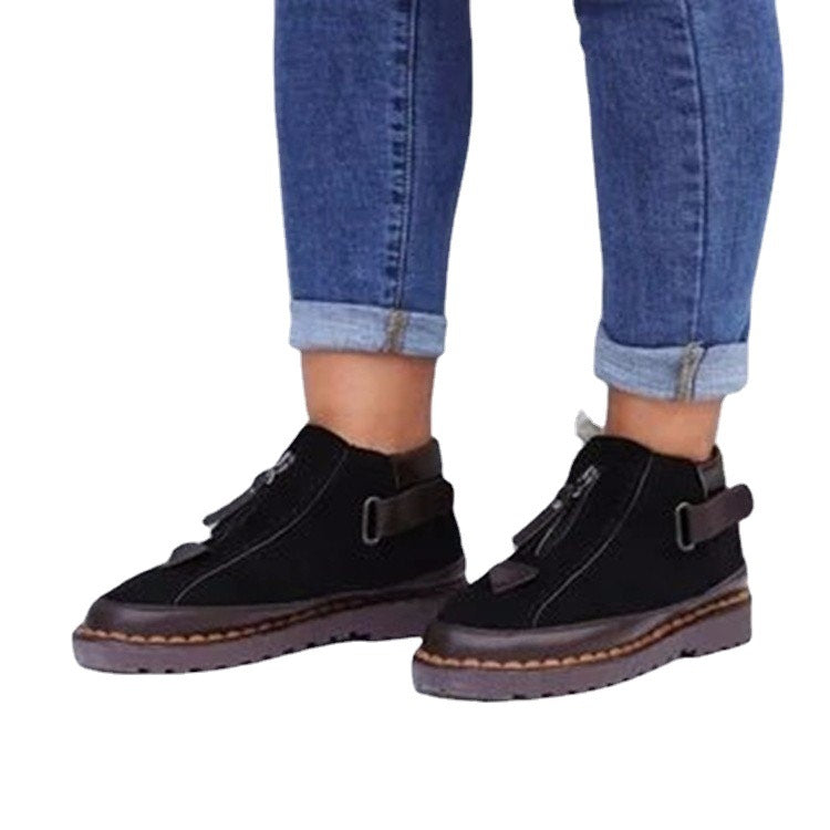 shoes   womens   flat   sandals   Short   boots   large   size   British