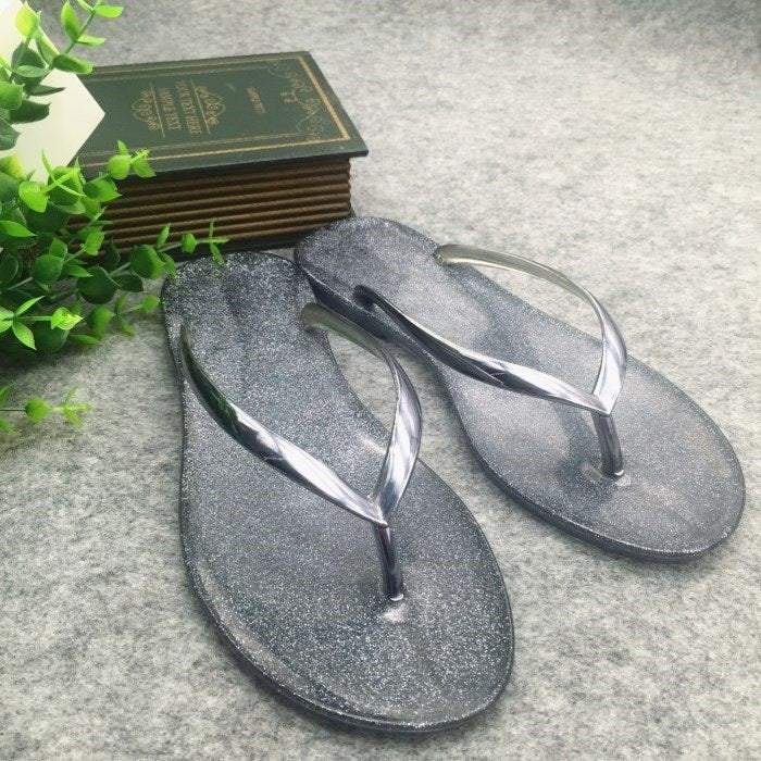 women   Crystal   flip   flop   summer   jelly   shoes   Sandals   slippers