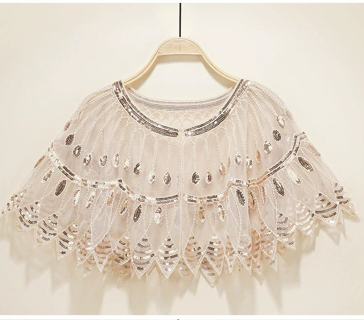 1920 Gatsby Style Evening Banquet Sequinned Shawl