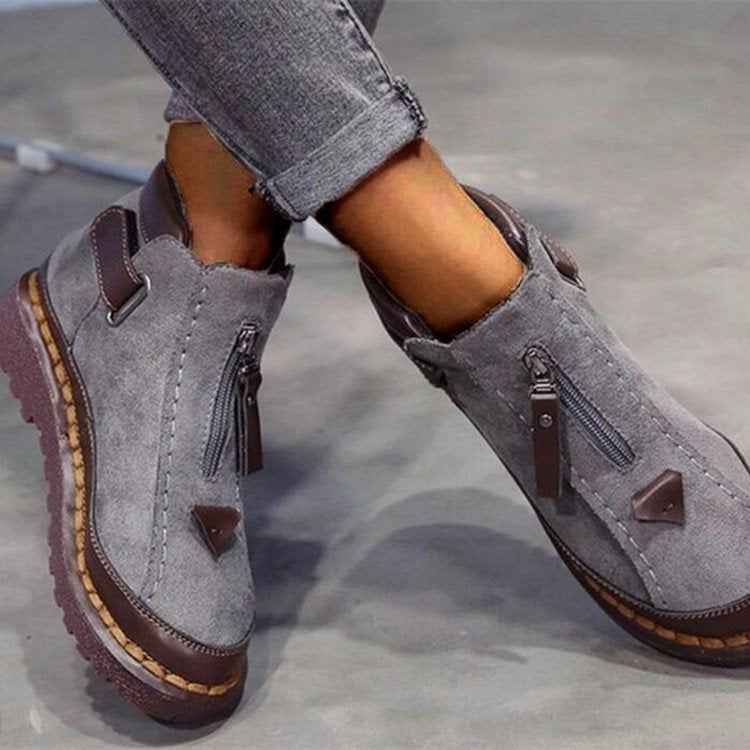 shoes   womens   flat   sandals   Short   boots   large   size   British