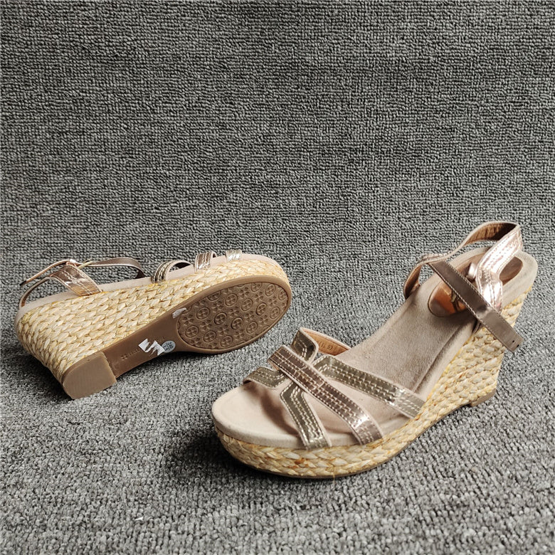 Remove the cabinet Broken code handle Thick bottom Sandals female high-heeled shoes female 2021 Summer style Slope heel Women's Shoes Fashion and leisure Beach shoes