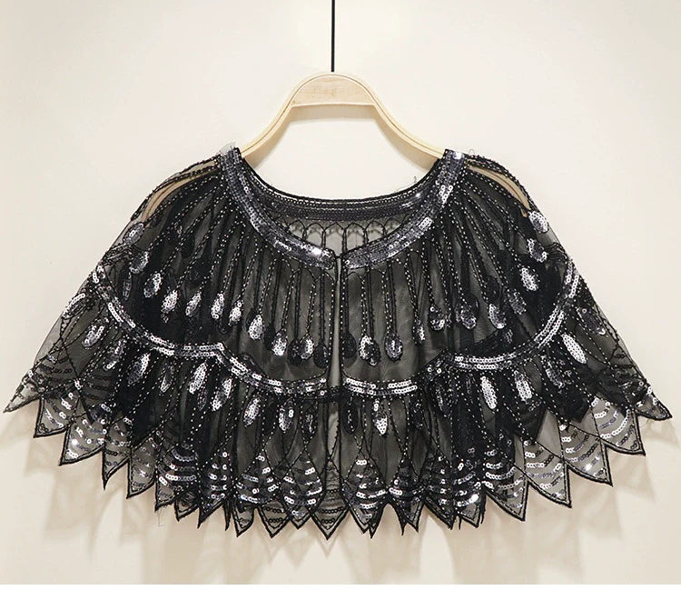 1920 Gatsby Style Evening Banquet Sequinned Shawl