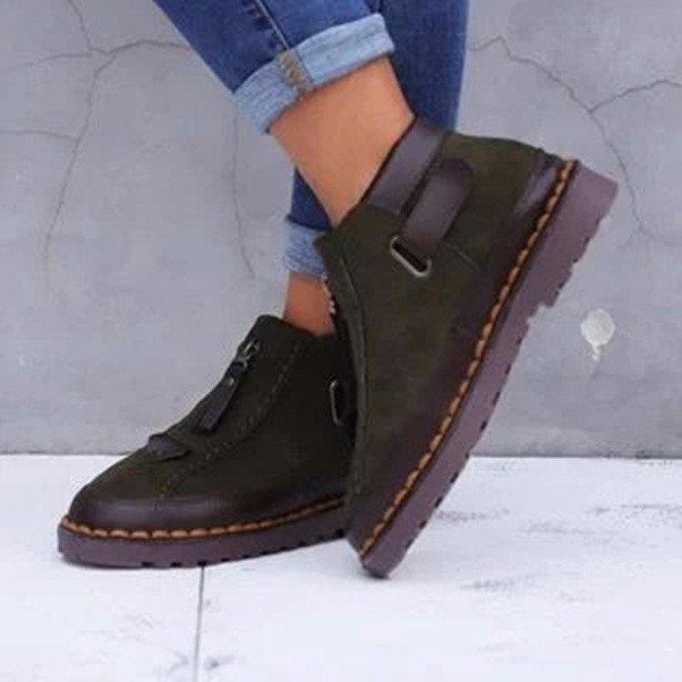 shoes   womens   flat   sandals   Short   boots   large   size   British