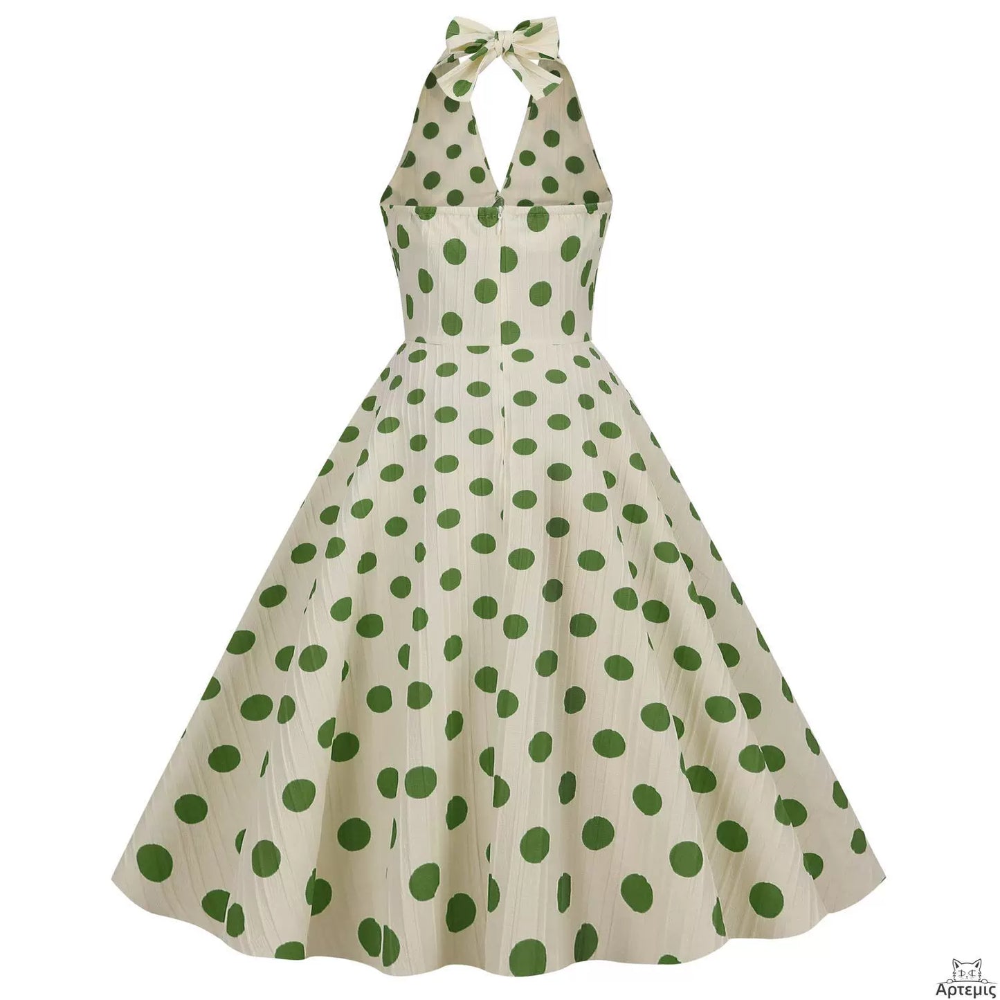 Retro Hepburn Style Polka Dot Banquet Dress