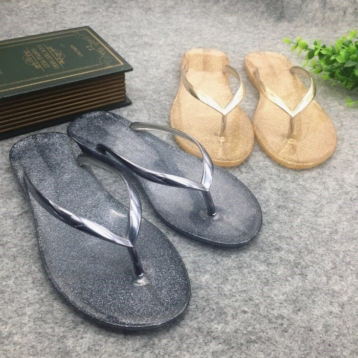 women   Crystal   flip   flop   summer   jelly   shoes   Sandals   slippers