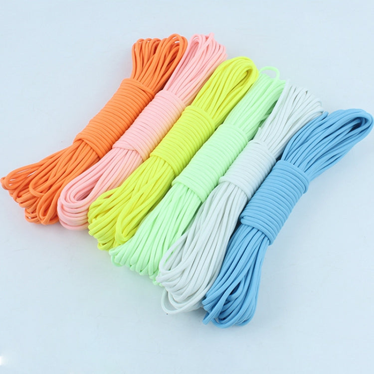 20m 9-Core Nylon+Polyester Full-light Outdoor Camping Tent Rescue Bundled Fluorescent Climbing Rope, 20m Yellow, 20m Orange, 20m Pink, 20m Green, 20m Blue, 20m White