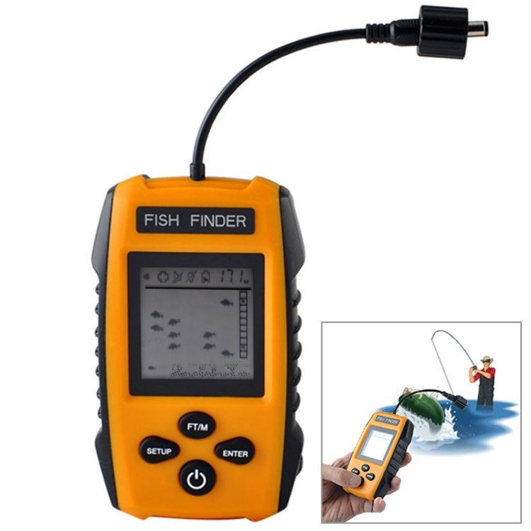 Portable Wired Fish Finder with Sonar Sensor Transducer and LCD Display , Fish Finder