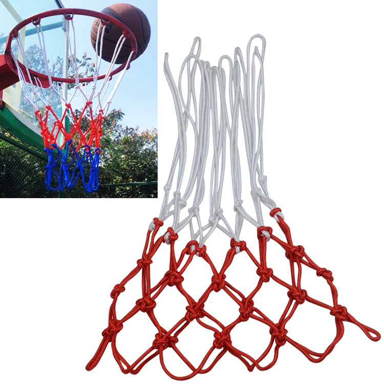 Bold Edition Polyester Rope Basketball Frame Net (White Red Blue), Bold Edition