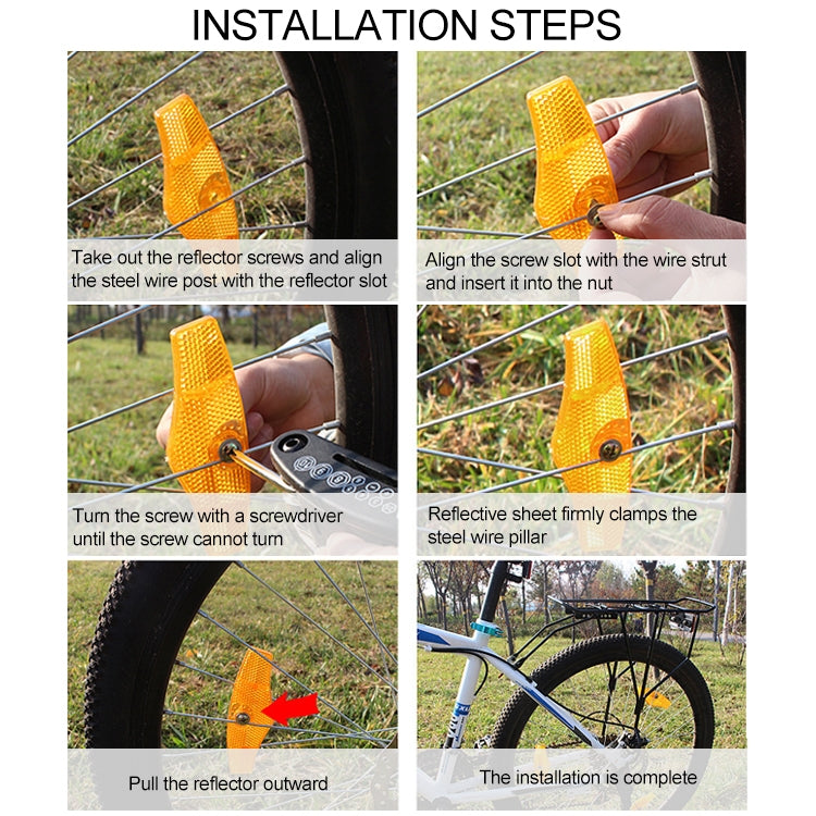 10 PCS Mountain Bike Spoke Reflection