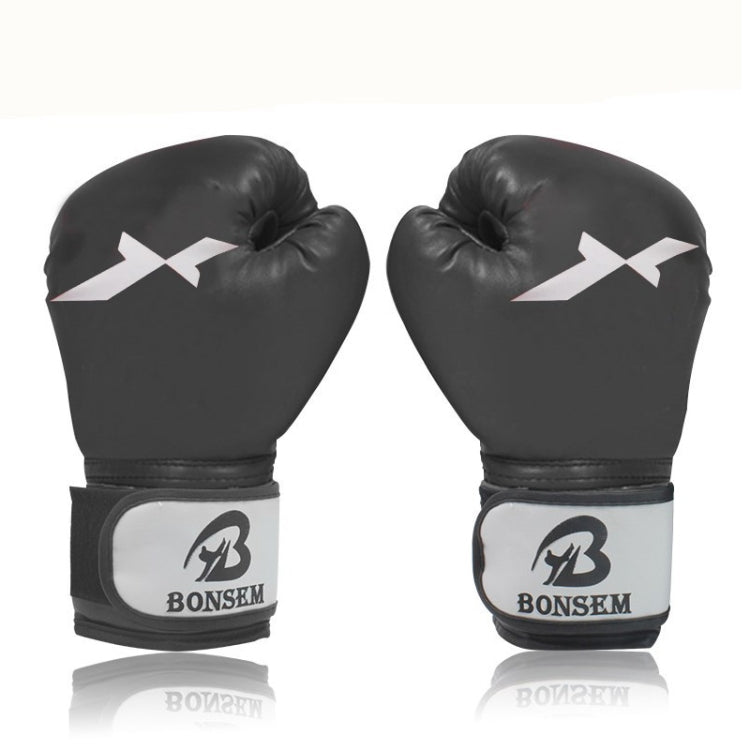 BONSEM Training Boxing Gloves for Adults, C1 Black, C1 Red