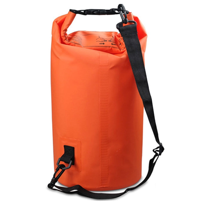 Outdoor Waterproof Double Shoulder Bag Dry Sack PVC Barrel Bag, Capacity: 20L, Capacity: 20L (Green), Capacity: 20L (Sky Blue), Capacity: 20L (Yellow), Capacity: 20L (Black), Capacity: 20L (Dark Blue), Capacity: 20L (Orange), Capacity: 20L (Pink)