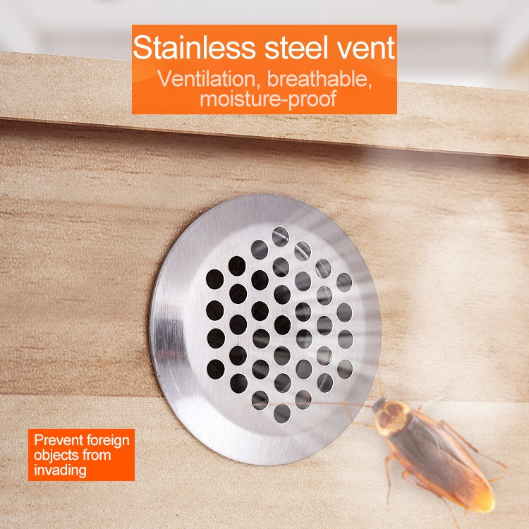 10pcs Bevel Surface 29mm Cabinet Round Air Vent Stainless Steel Louvered Grille Cover Vents with Little Holes, 29mm Bevel