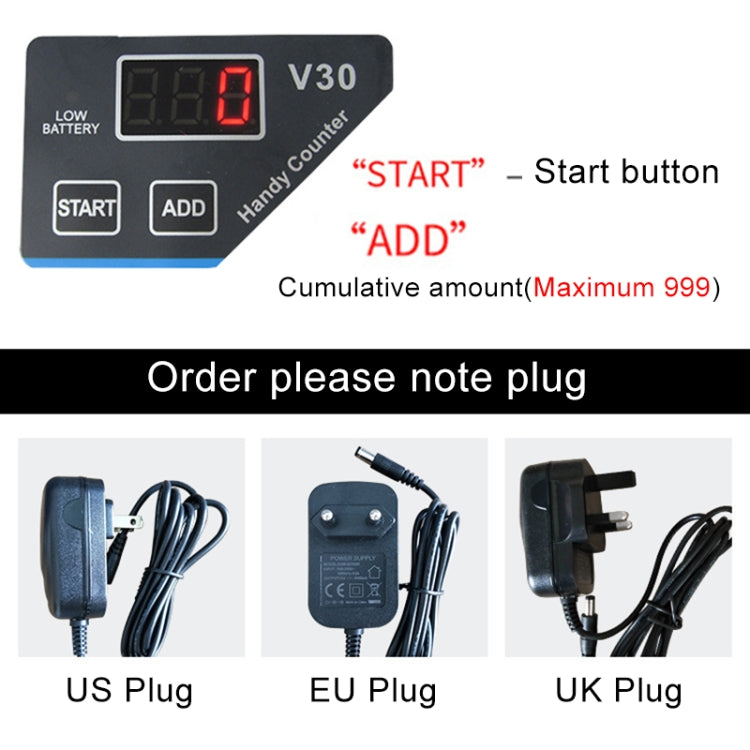 V30 Mini Portable Multi Paper Currency Counting Money Counter, EU Plug, EU Plug
