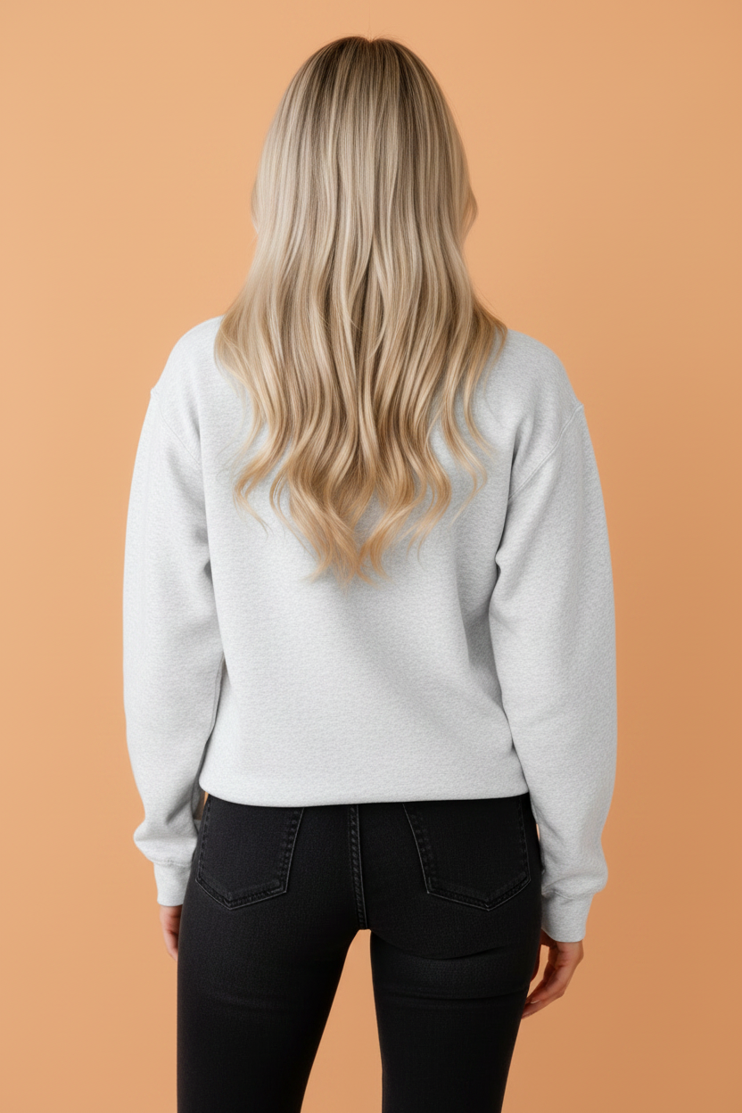 GAME DAY Letter Embroidered Round Neck Sweatshirt