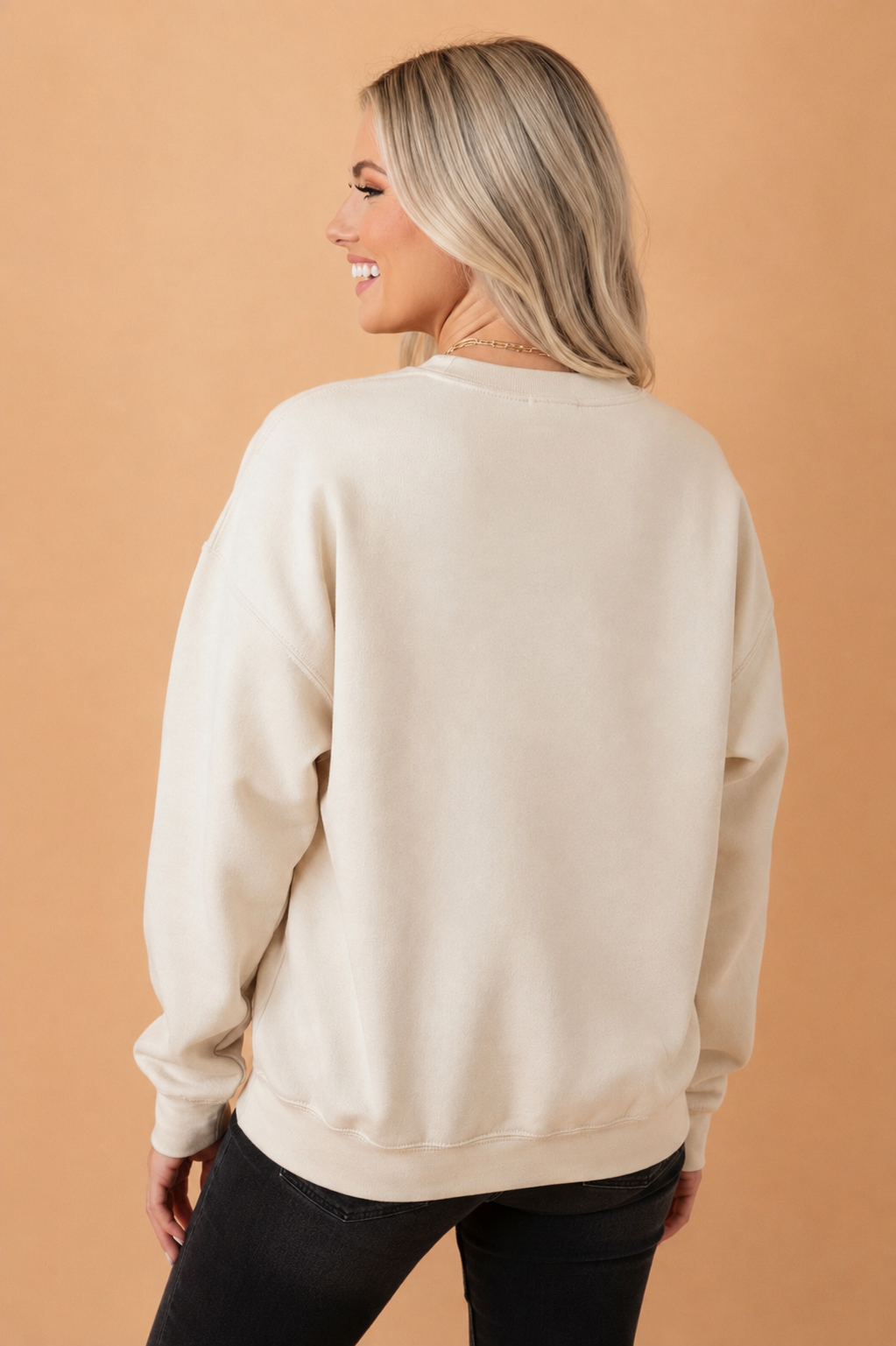 Western GOOD LUCK Graphic Oversized Sweatshirt