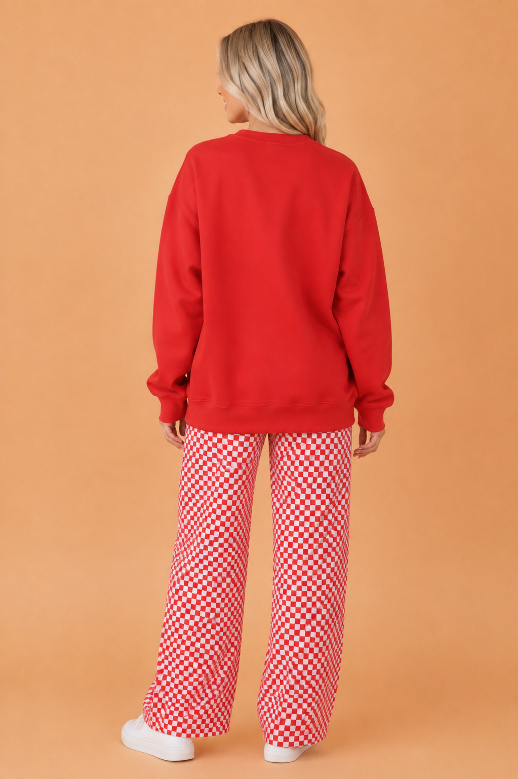 Christmas HOLLY JOLLY Top & Checker Pants Set