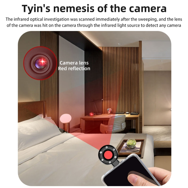 S300 USB-C/Type-C Plug Infrared Detector Hotel Camera Anti-Sneak Shooting Scanner (White)