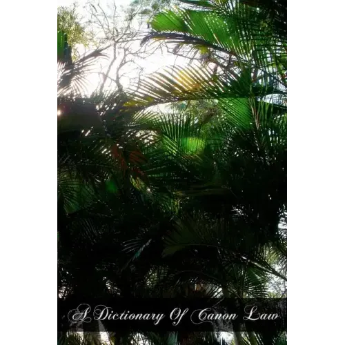 A Dictionary Of Canon Law