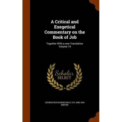 A Critical and Exegetical Commentary on the Book of Job: Together With a new Translation Volume 14