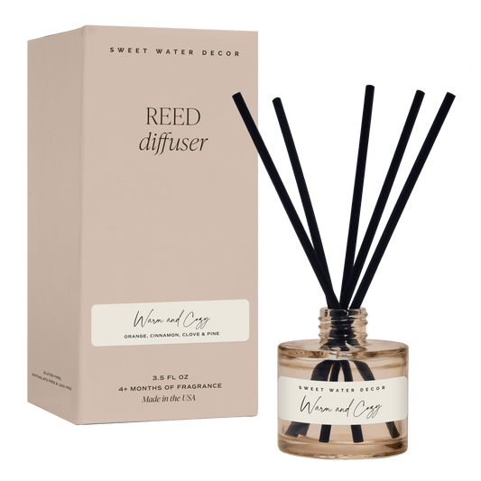 Warm and Cozy Tinted Glass Jar Reed Diffuser