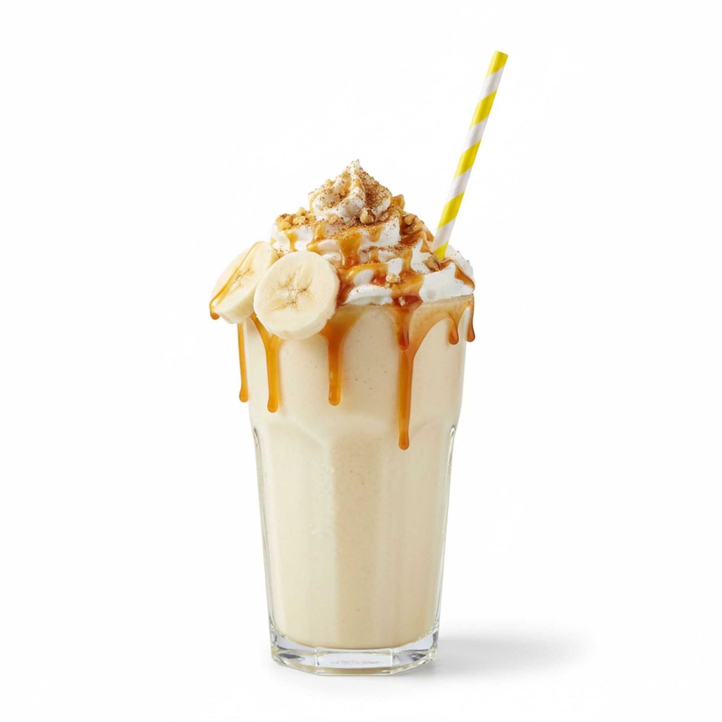 Bev Tek Yellow Paper Straw - Stripe, Biodegradable, 6mm - 7 3/4" - 100 count box