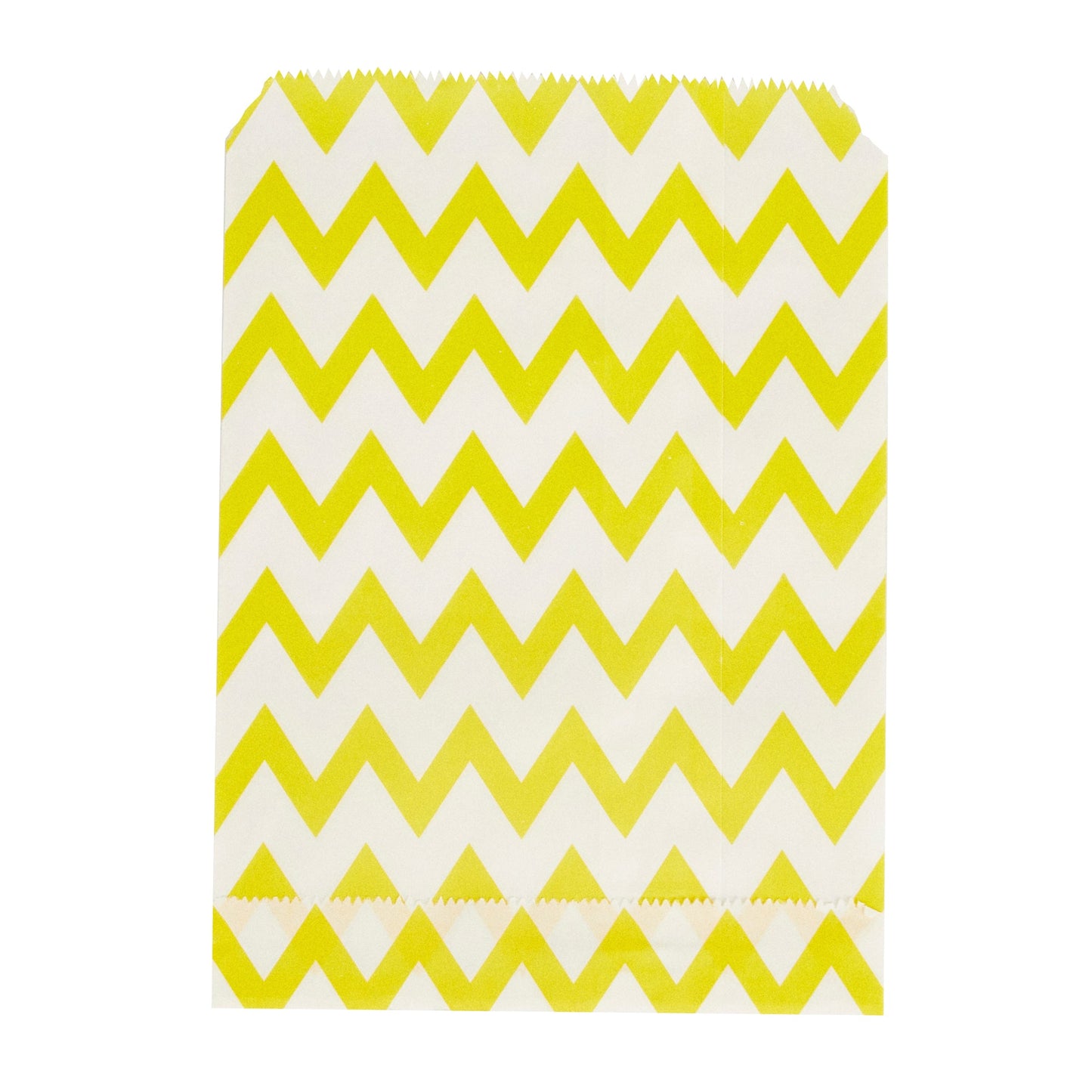 Bag Tek Rectangle Yellow Paper Bag - Zig Zags - 7" x 5" - 100 count box