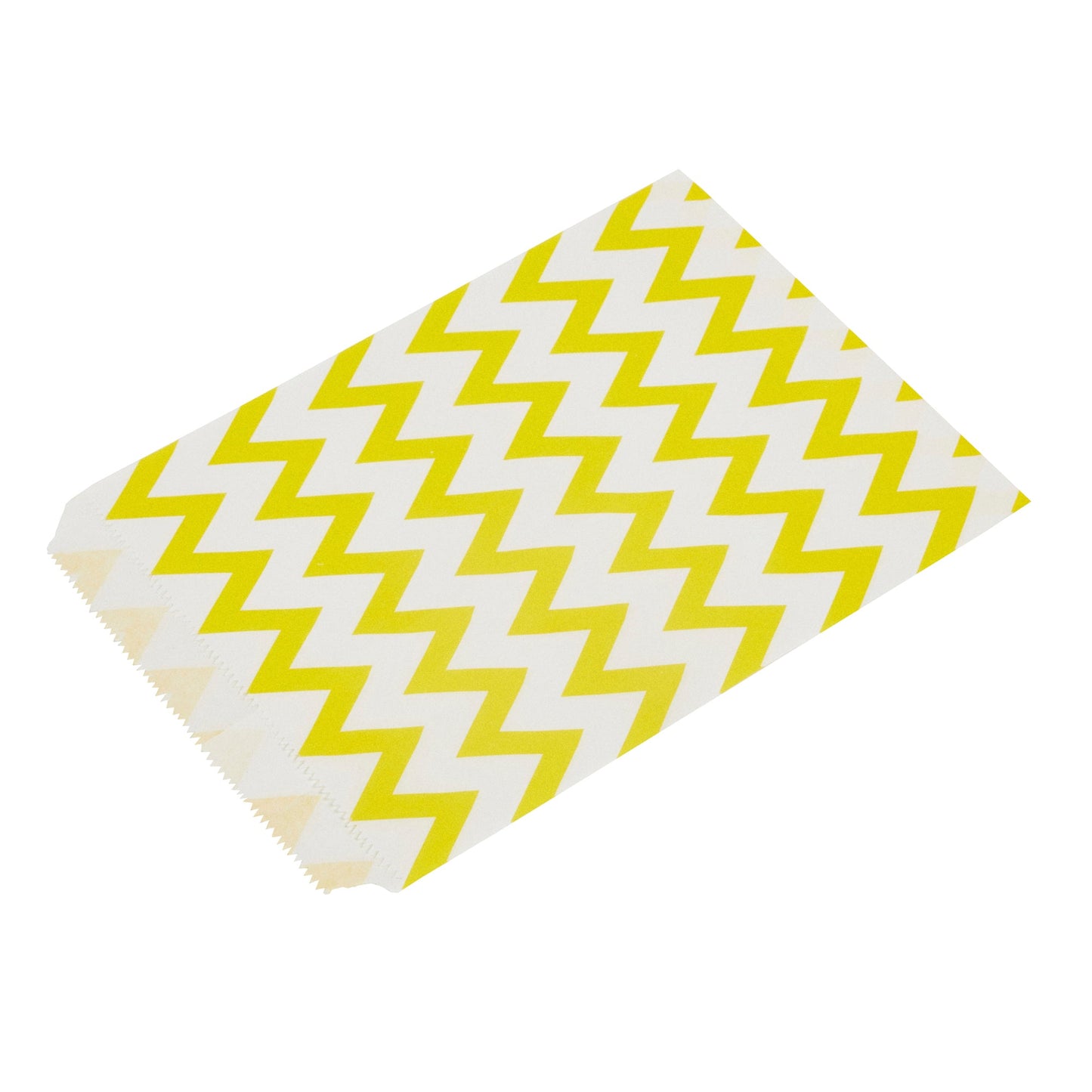 Bag Tek Rectangle Yellow Paper Bag - Zig Zags - 7" x 5" - 100 count box